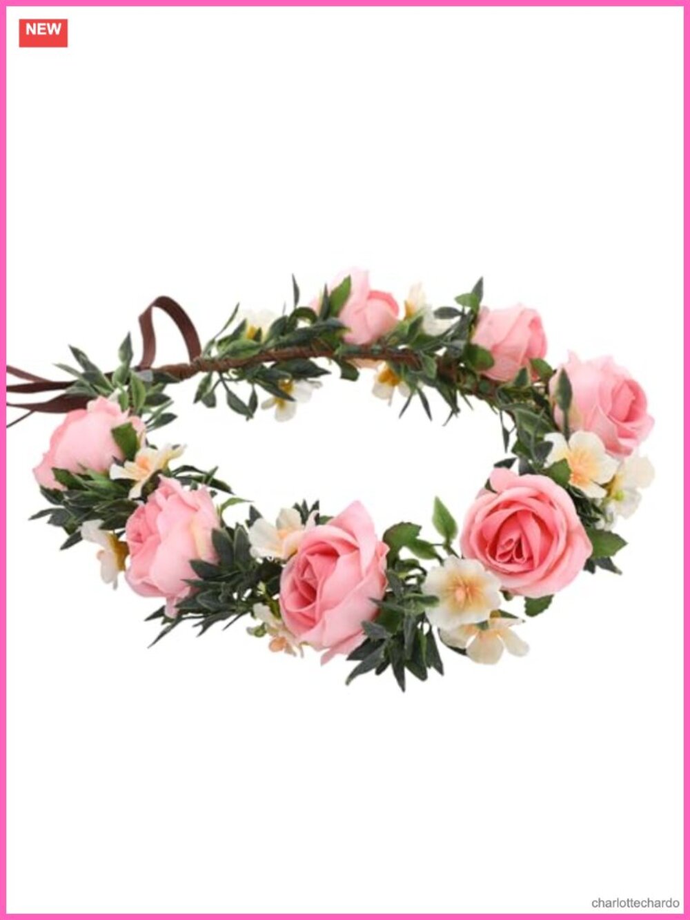 Floral Rose Headband Hair Accessory Elegant Party Wedding